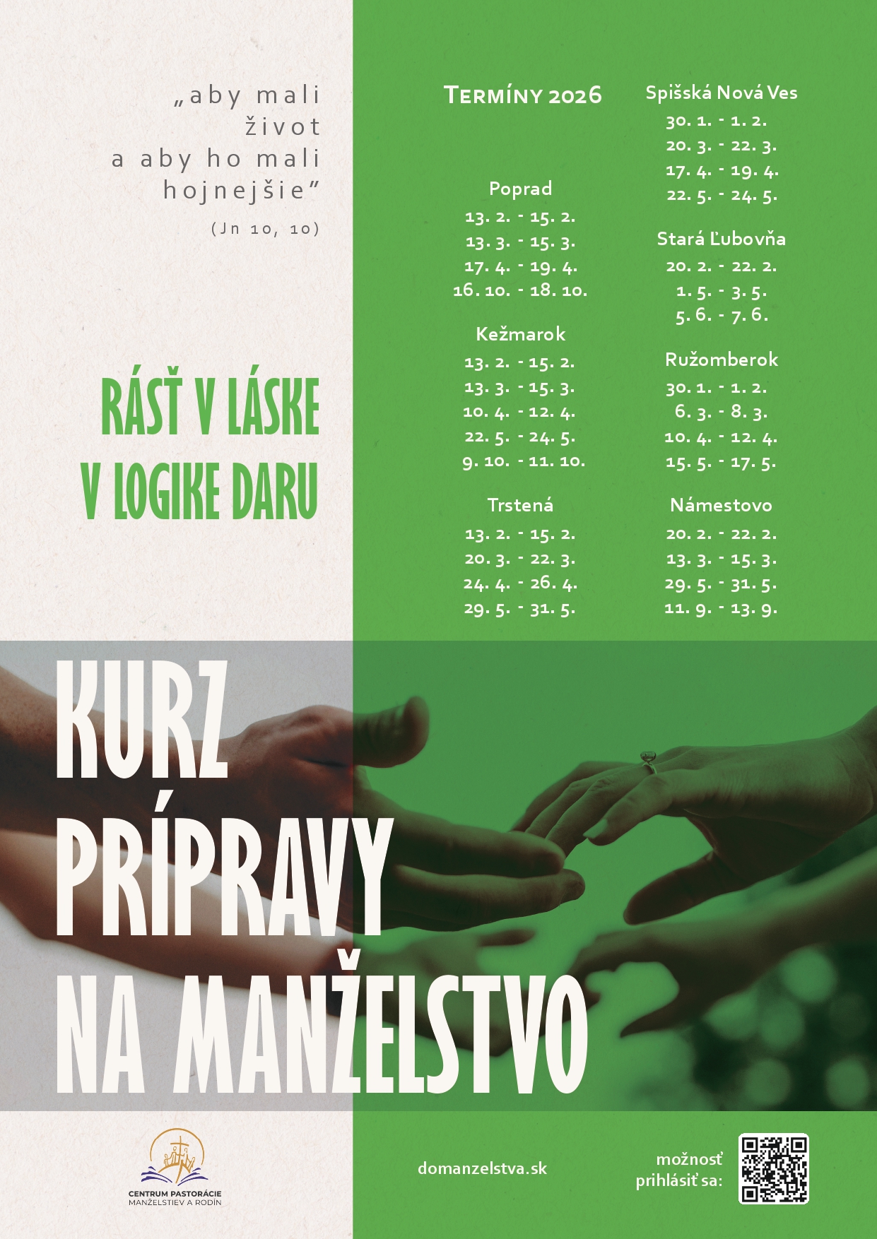 Kurzy prípravy na manželstvo 2026